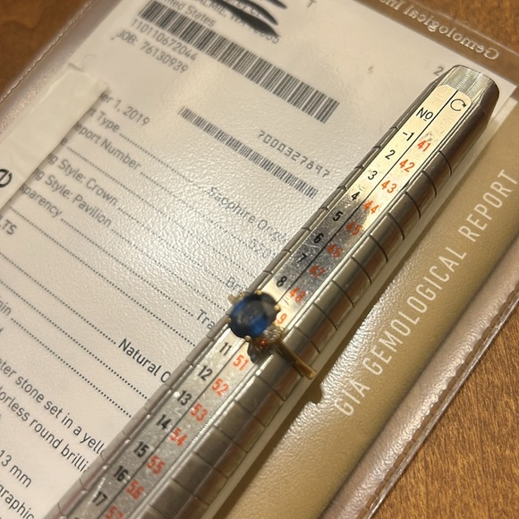 Genuine Sapphire ring. Blue color - Picture 9 of 9